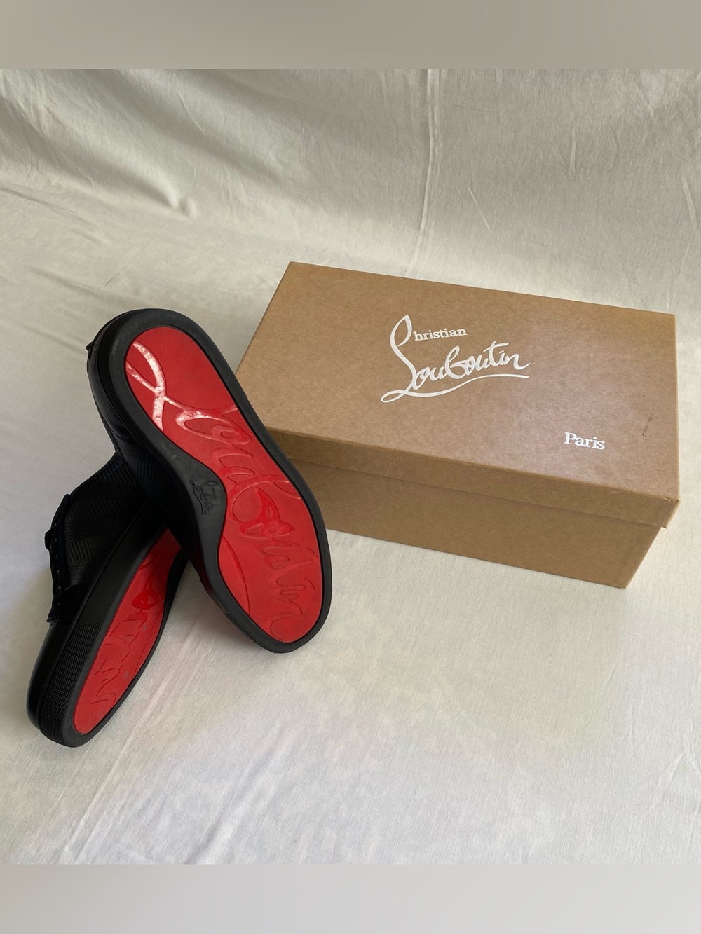 Christian Louboutin Men’s Black Sneakers - Size US 10/EU 43